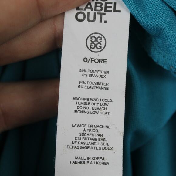 Gfore Shirt Men XXL Embroidered Tech Jersey Polo Performance Golf Blue UPF Skull - Picture 9 of 9